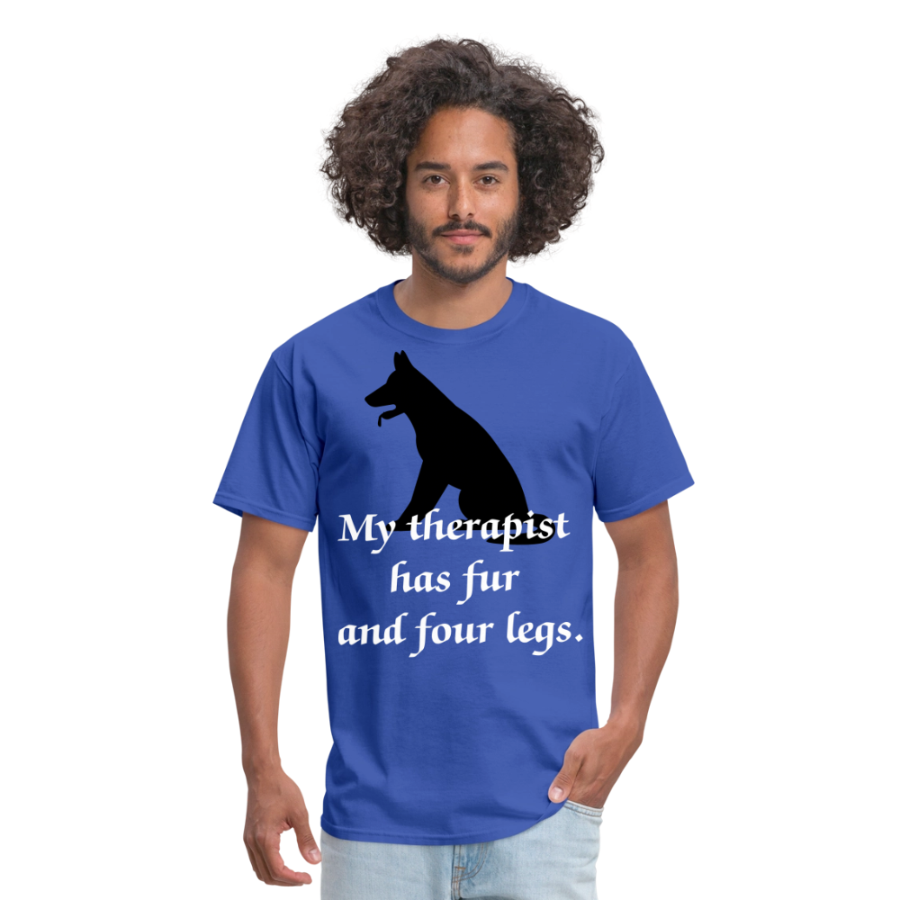 My Therapist Has Fur Dog Unisex Classic T-Shirt - royal blue
