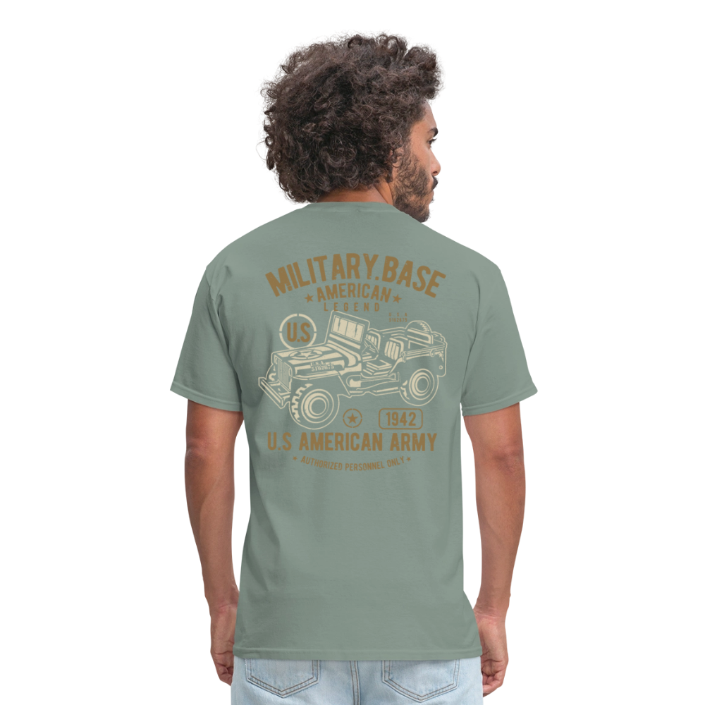 This We'll Defend Army Back Design Unisex Classic T-Shirt - sage