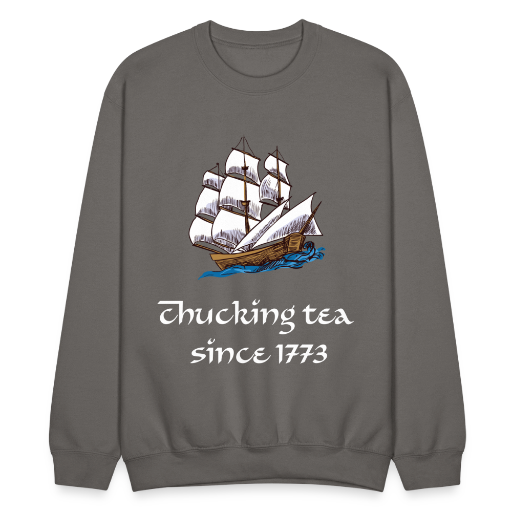 Chucking Tea Crewneck Sweatshirt - asphalt gray