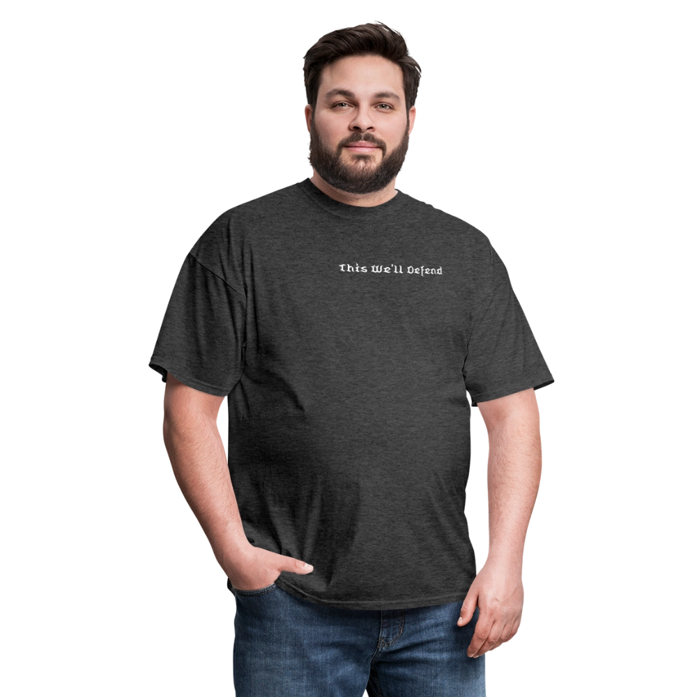 This We'll Defend Army Back Design Unisex Classic T-Shirt - heather black