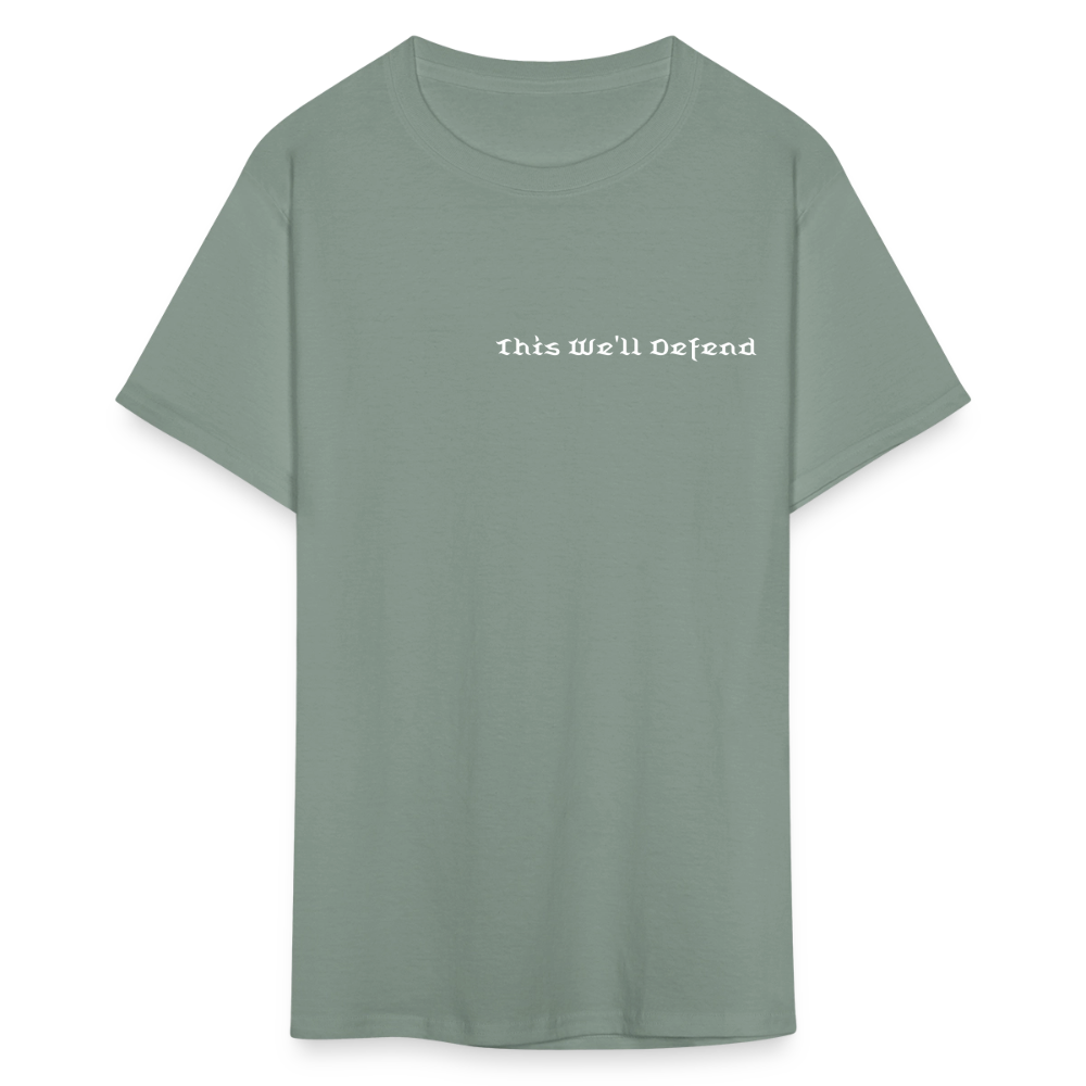 This We'll Defend Army Back Design Unisex Classic T-Shirt - sage