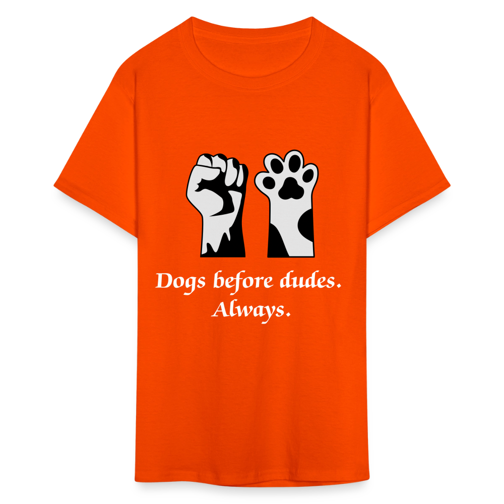 Dogs Before Dudes Unisex Classic T-Shirt - orange