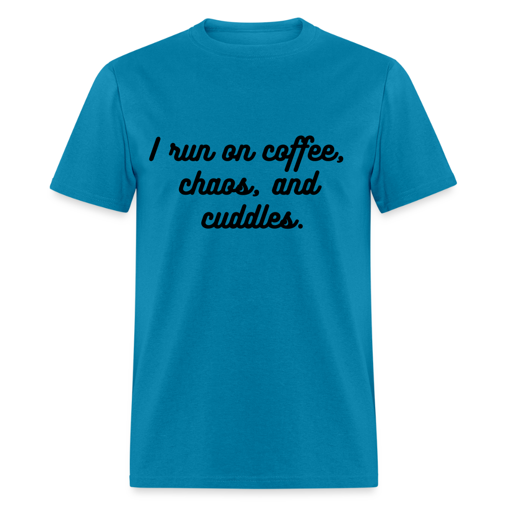 I Run On Coffee Unisex Classic T-Shirt - turquoise