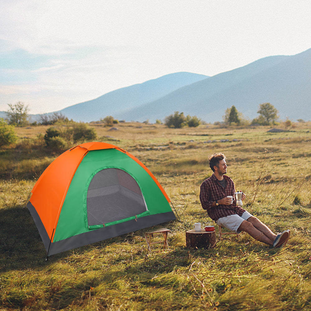 Double Layered Orange Green Tent