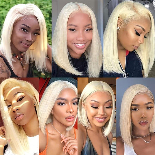 4x4 Lace Closed Non-toxic Wig, Synthetic Wig, Straight Wave Head, 10-inch Non-adhesive Lace Front Piece
