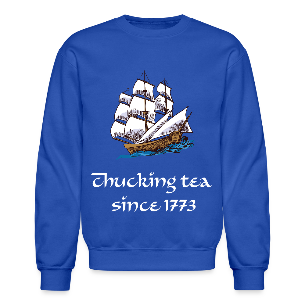 Chucking Tea Crewneck Sweatshirt - royal blue