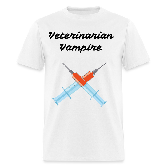 Veterinarian Vampire Unisex Classic T-Shirt - white