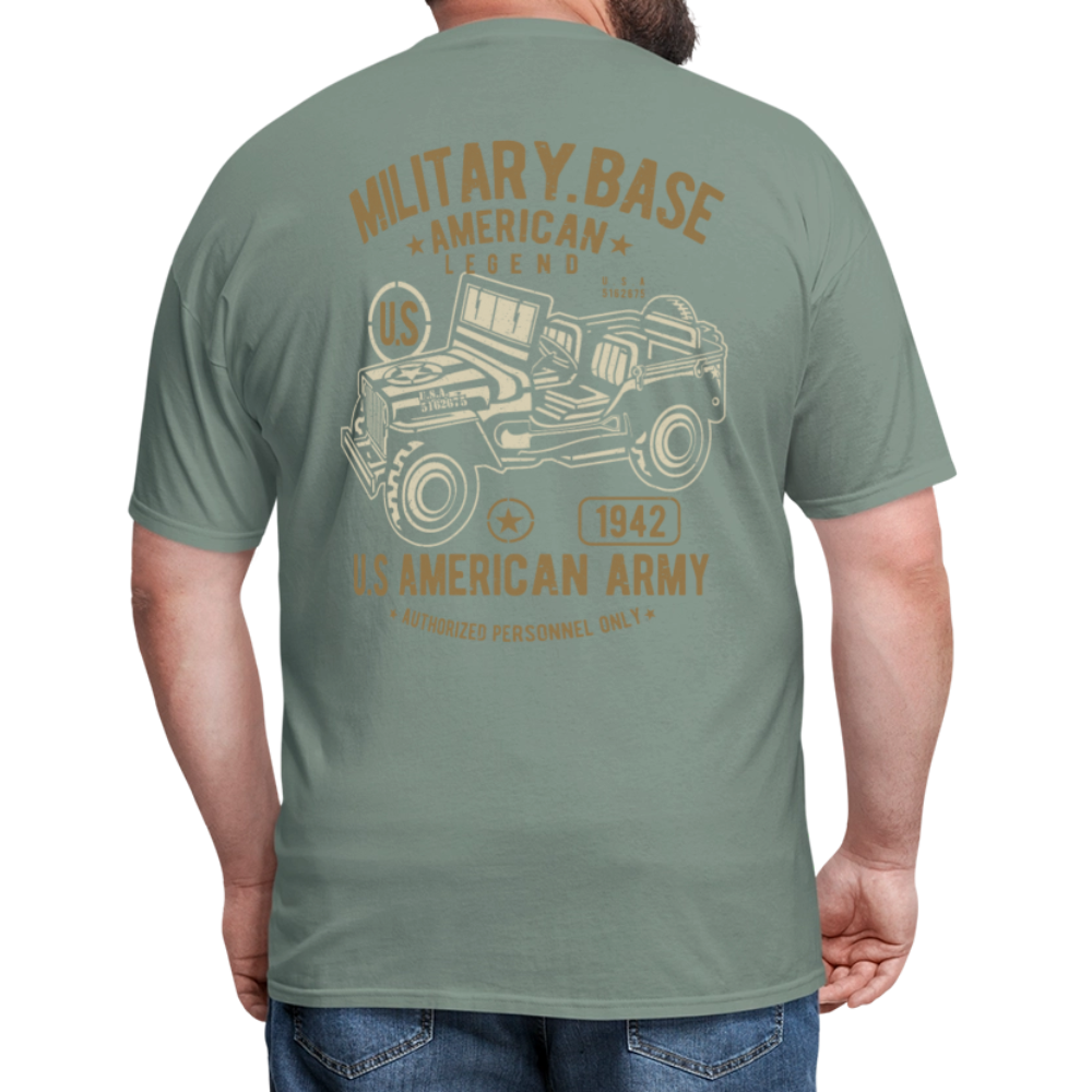 This We'll Defend Army Back Design Unisex Classic T-Shirt - sage