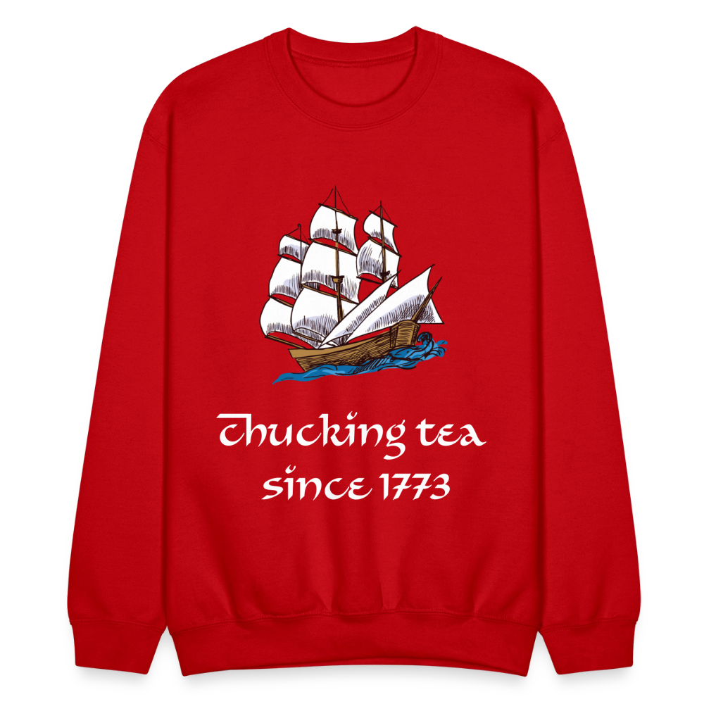 Chucking Tea Crewneck Sweatshirt - red