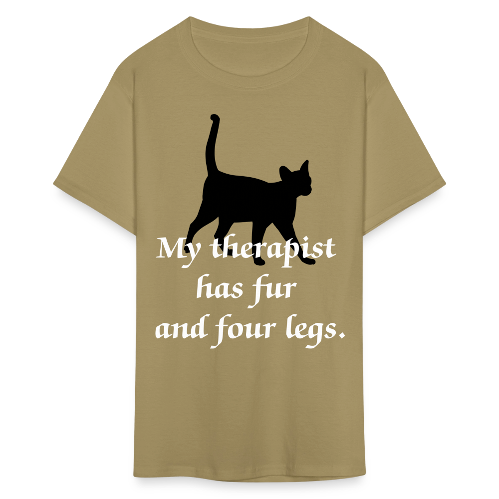 My Therapist Has Four Legs Cat Unisex Classic T-Shirt - khaki
