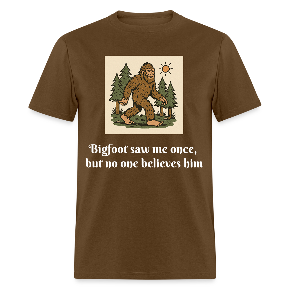 Bigfoot Saw Me Unisex Classic T-Shirt - brown