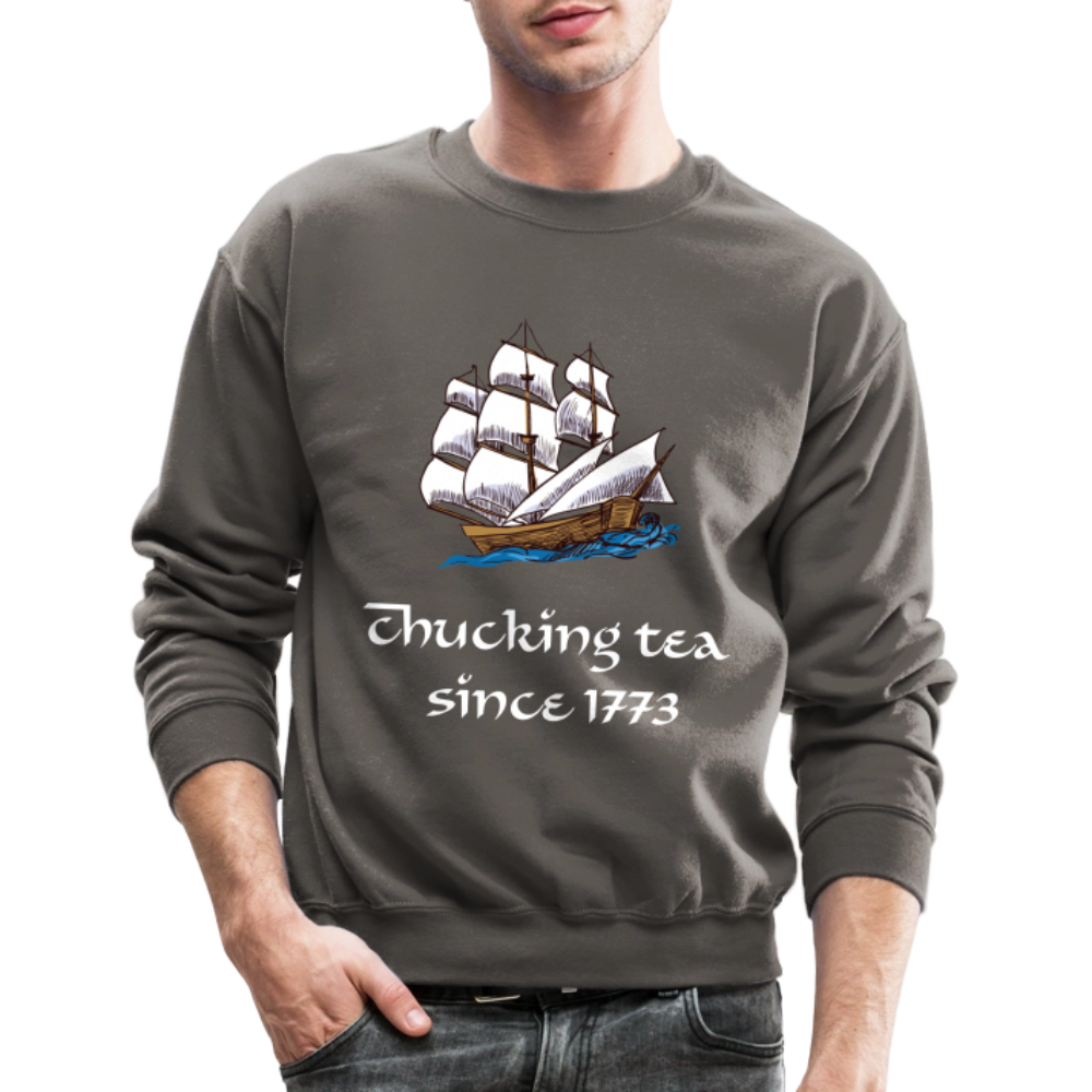Chucking Tea Crewneck Sweatshirt - asphalt gray