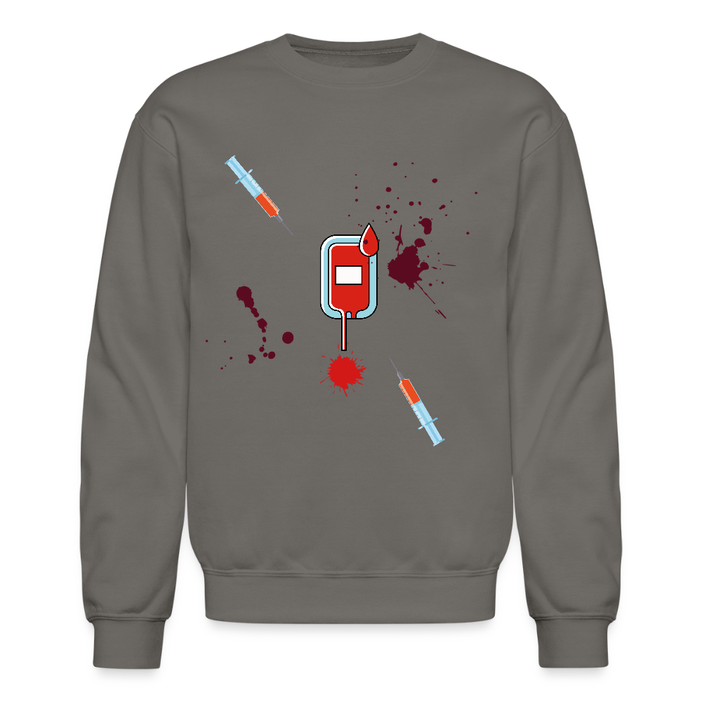 Vet Vampire Crewneck Sweatshirt - asphalt gray