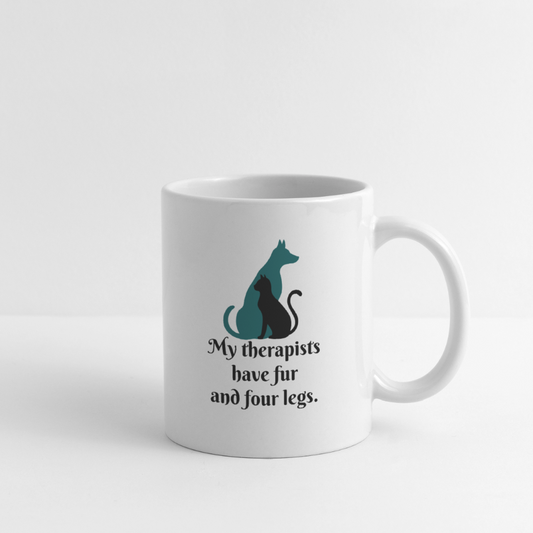 My Therapists Have Fur Coffee/Tea Mug - white