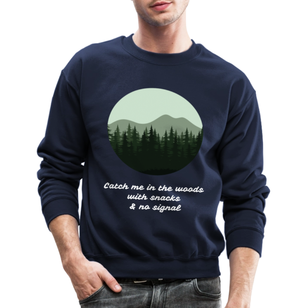 Hiking Unisex Crewneck Sweatshirt - navy