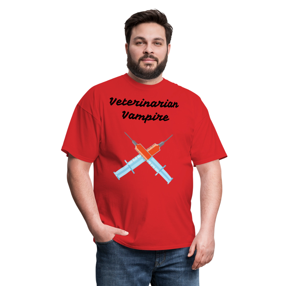Veterinarian Vampire Unisex Classic T-Shirt - red