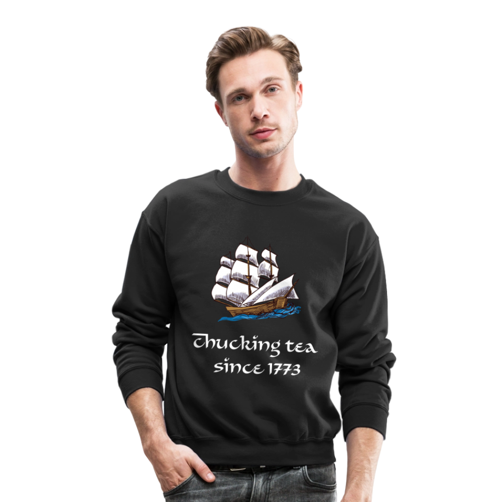 Chucking Tea Crewneck Sweatshirt - black