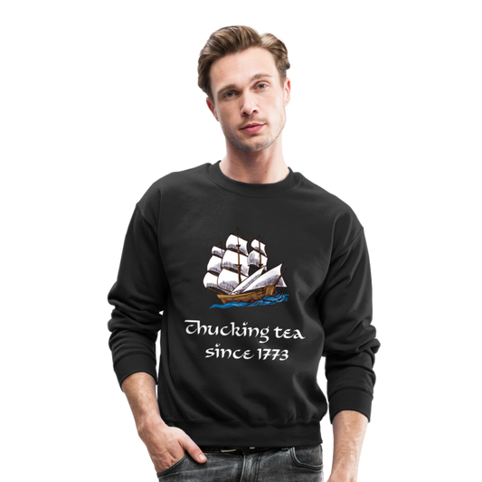 Chucking Tea Crewneck Sweatshirt - black