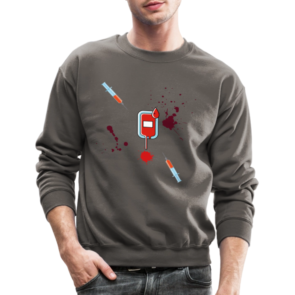 Vet Vampire Crewneck Sweatshirt - asphalt gray