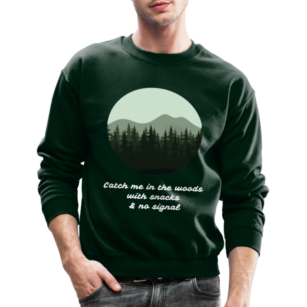 Hiking Unisex Crewneck Sweatshirt - forest green
