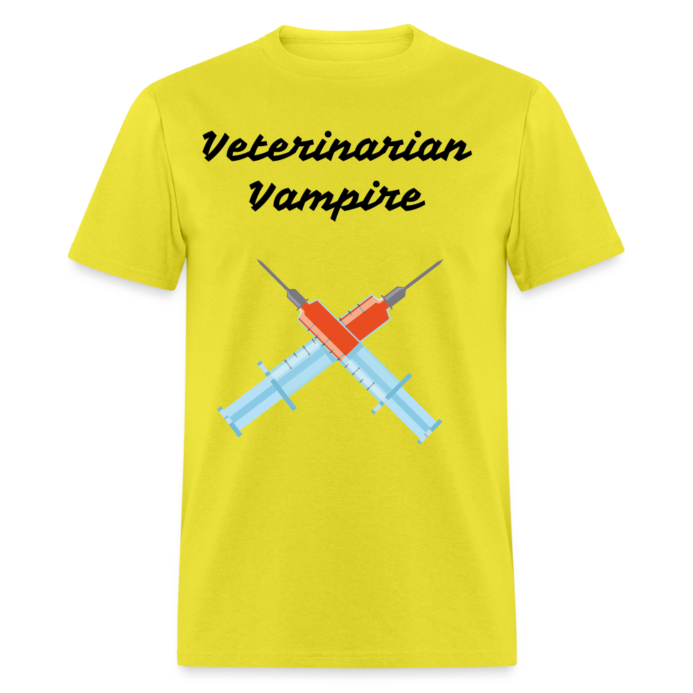 Veterinarian Vampire Unisex Classic T-Shirt - yellow