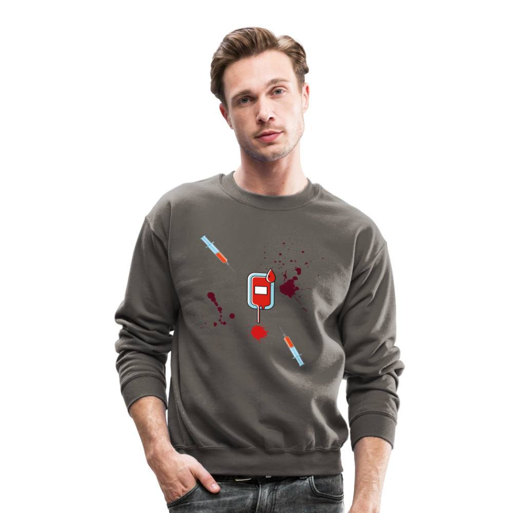 Vet Vampire Crewneck Sweatshirt - asphalt gray