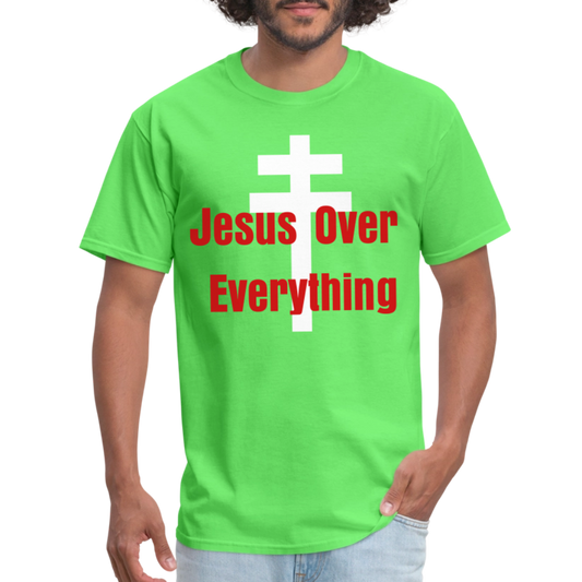 Jesus Over Everything Unisex Classic T-Shirt - kiwi