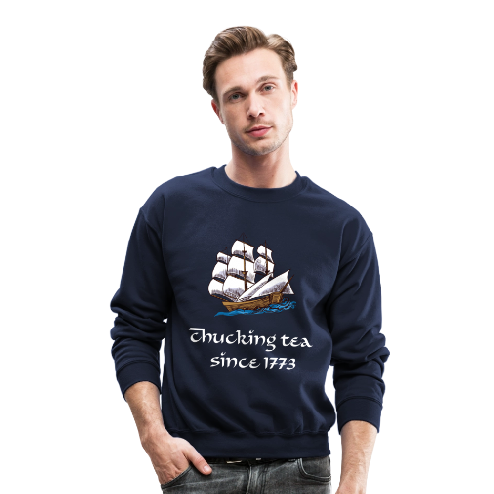 Chucking Tea Crewneck Sweatshirt - navy