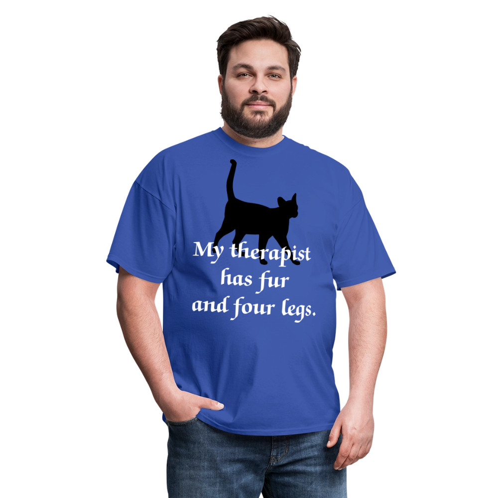 My Therapist Has Four Legs Cat Unisex Classic T-Shirt - royal blue