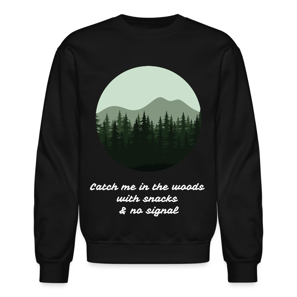 Hiking Unisex Crewneck Sweatshirt - black
