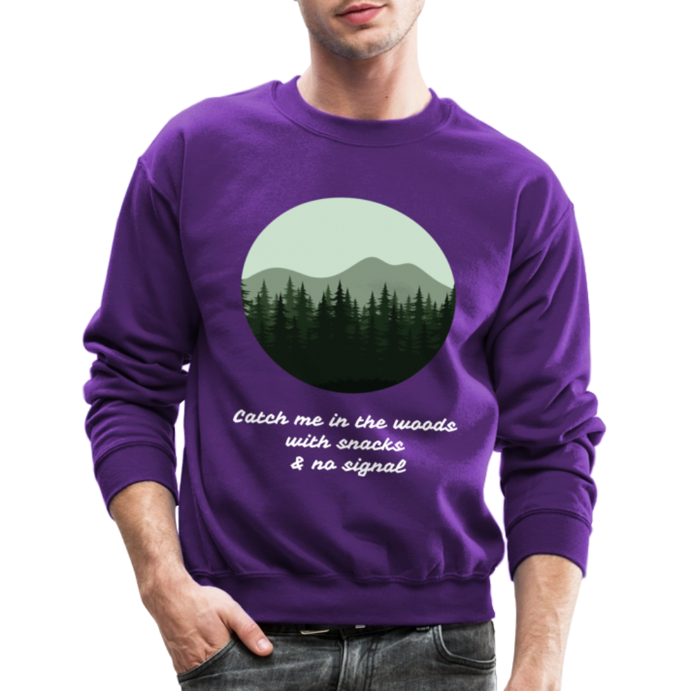 Hiking Unisex Crewneck Sweatshirt - purple