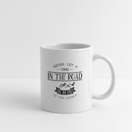 Never End Your Journey Coffee/Tea Mug - white