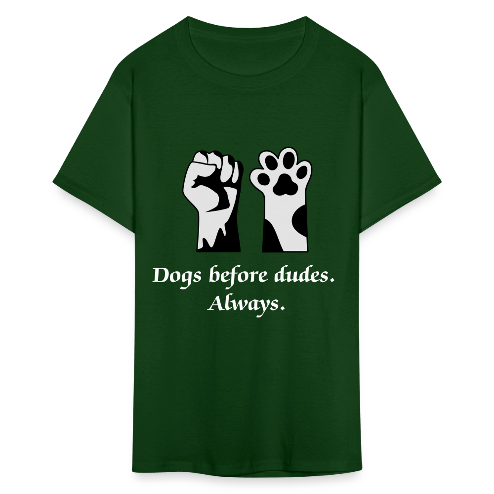 Dogs Before Dudes Unisex Classic T-Shirt - forest green