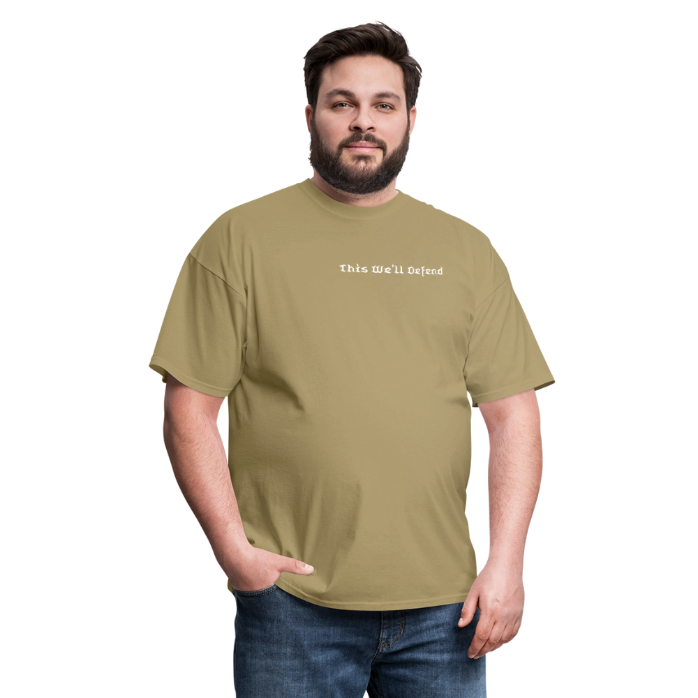 This We'll Defend Army Back Design Unisex Classic T-Shirt - khaki