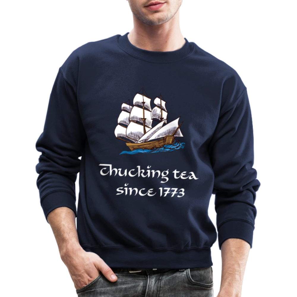 Chucking Tea Crewneck Sweatshirt - navy