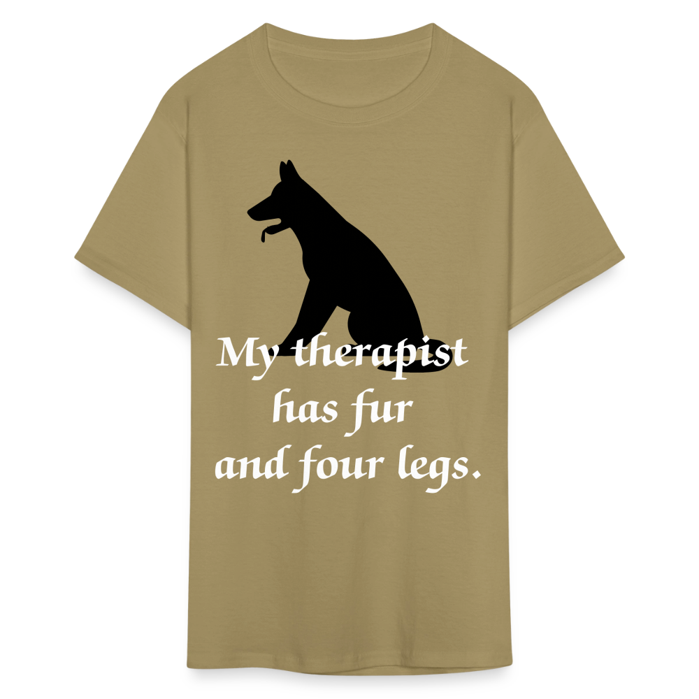 My Therapist Has Fur Dog Unisex Classic T-Shirt - khaki
