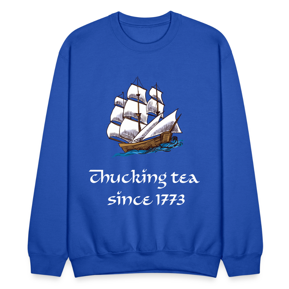 Chucking Tea Crewneck Sweatshirt - royal blue