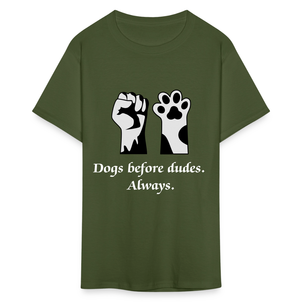 Dogs Before Dudes Unisex Classic T-Shirt - military green