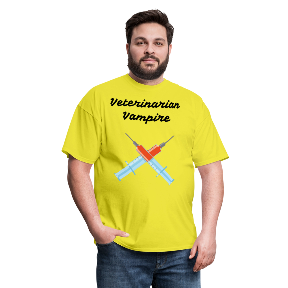 Veterinarian Vampire Unisex Classic T-Shirt - yellow