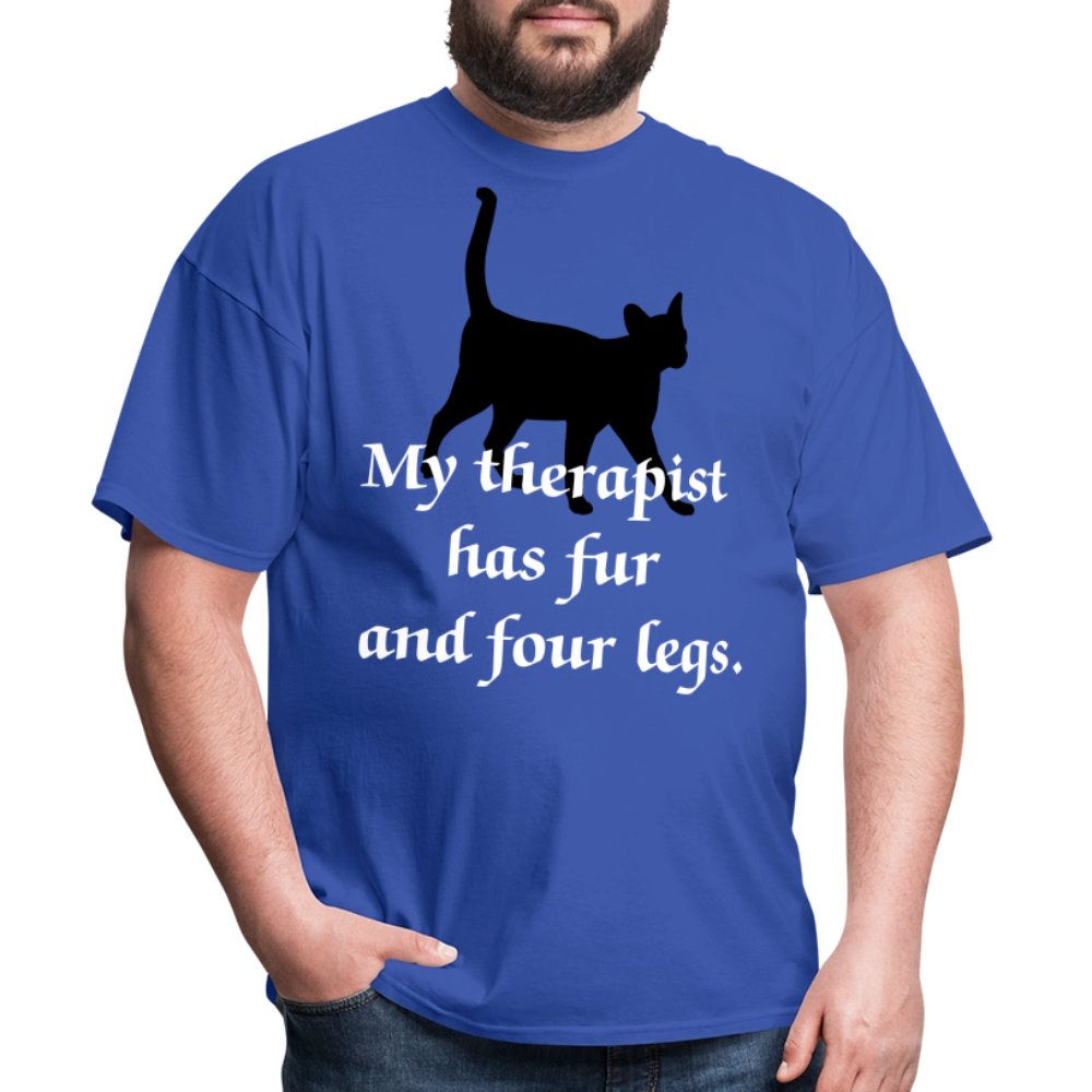 My Therapist Has Four Legs Cat Unisex Classic T-Shirt - royal blue