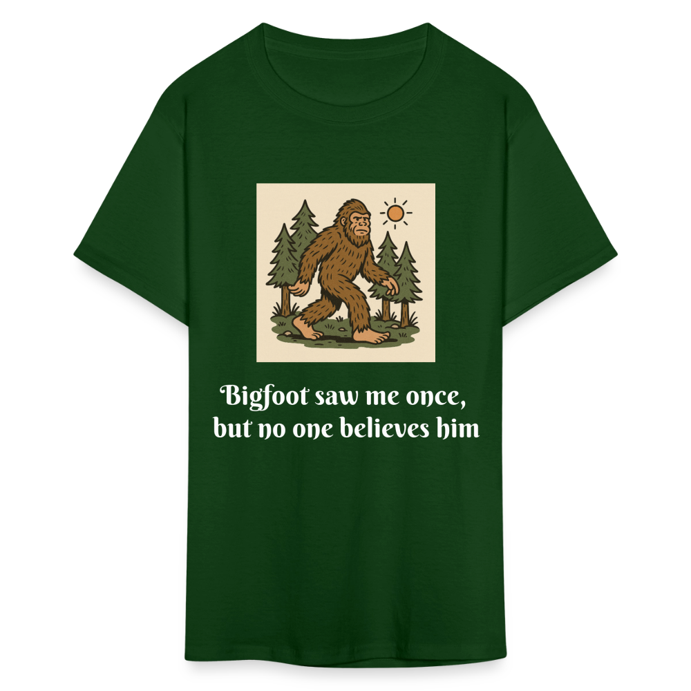 Bigfoot Saw Me Unisex Classic T-Shirt - forest green