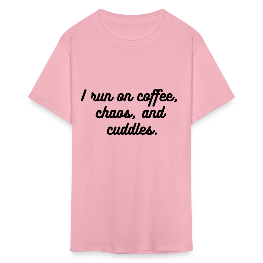 I Run On Coffee Unisex Classic T-Shirt - pink