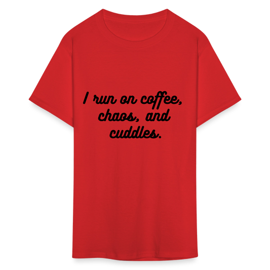 I Run On Coffee Unisex Classic T-Shirt - red