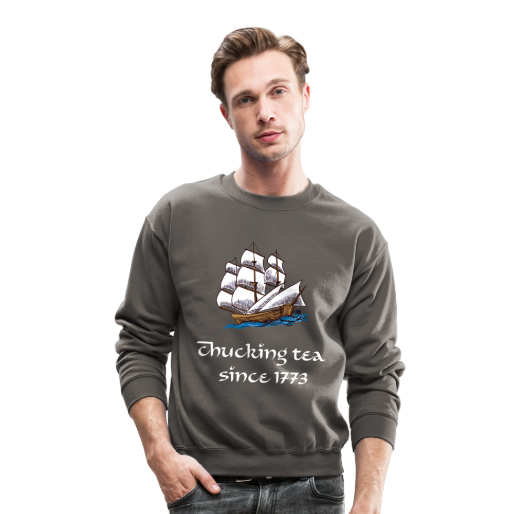 Chucking Tea Crewneck Sweatshirt - asphalt gray