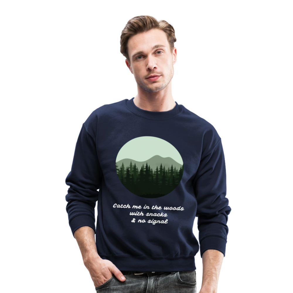 Hiking Unisex Crewneck Sweatshirt - navy