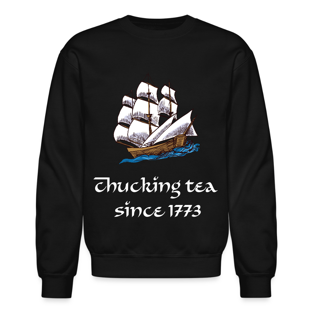 Chucking Tea Crewneck Sweatshirt - black