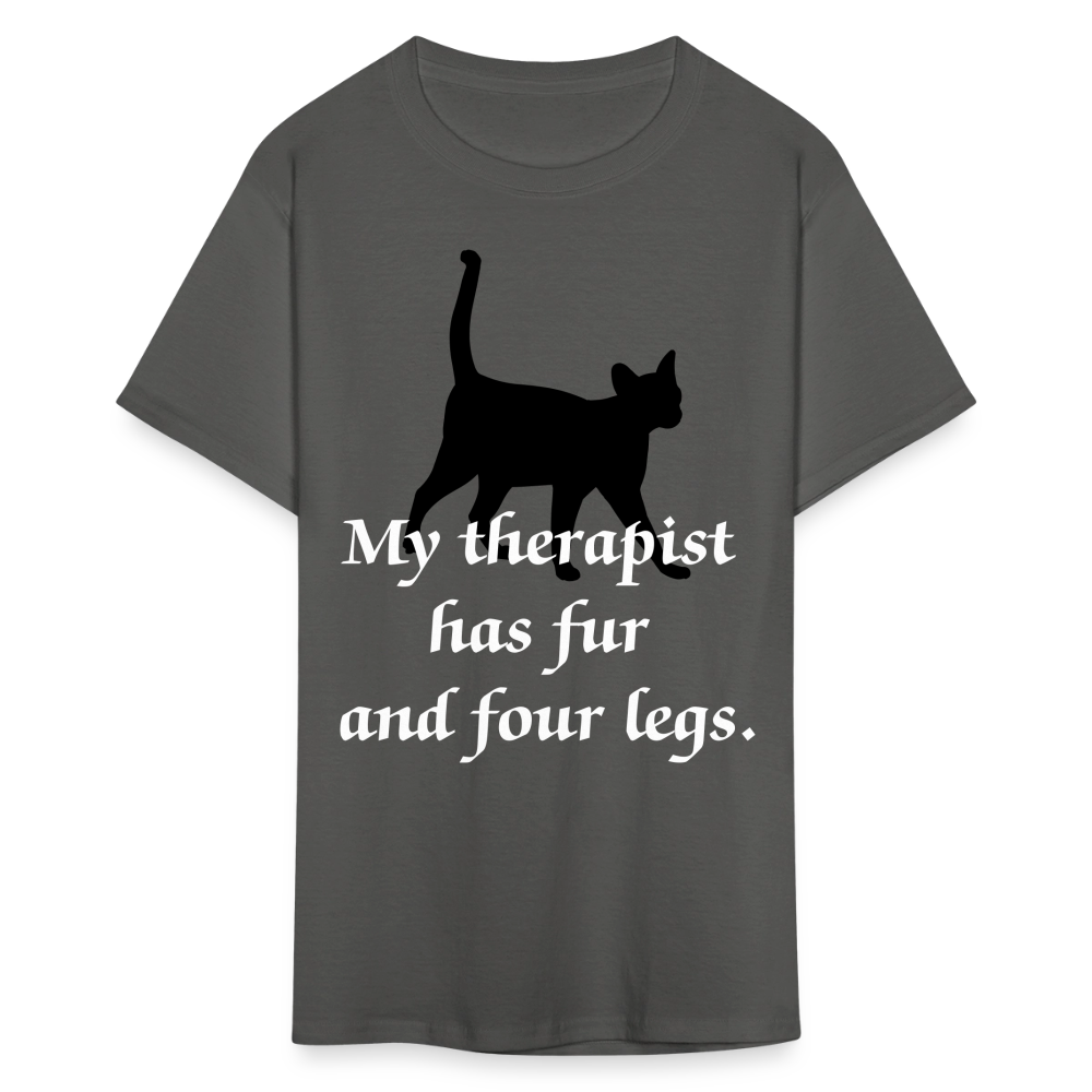 My Therapist Has Four Legs Cat Unisex Classic T-Shirt - charcoal