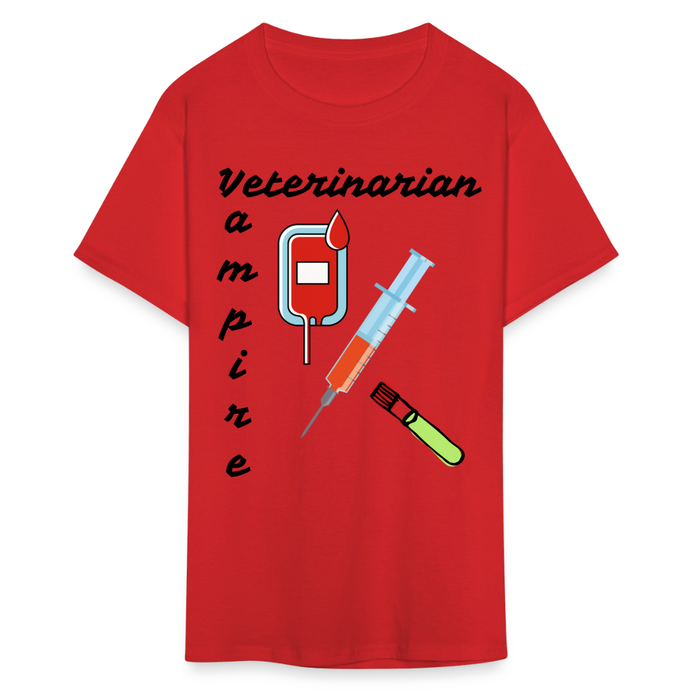 Veterinarian Vampire Unisex Classic T-Shirt - red
