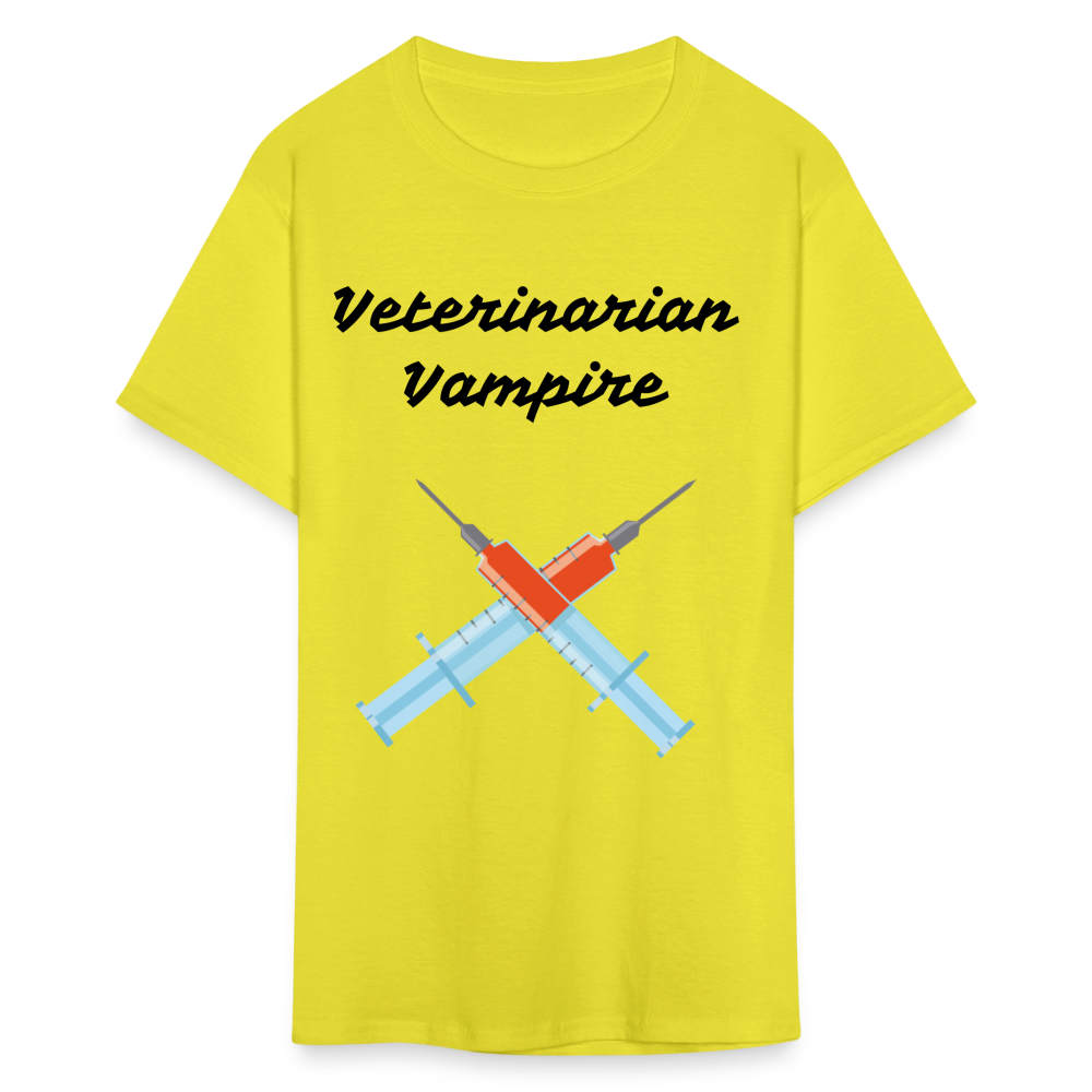 Veterinarian Vampire Unisex Classic T-Shirt - yellow