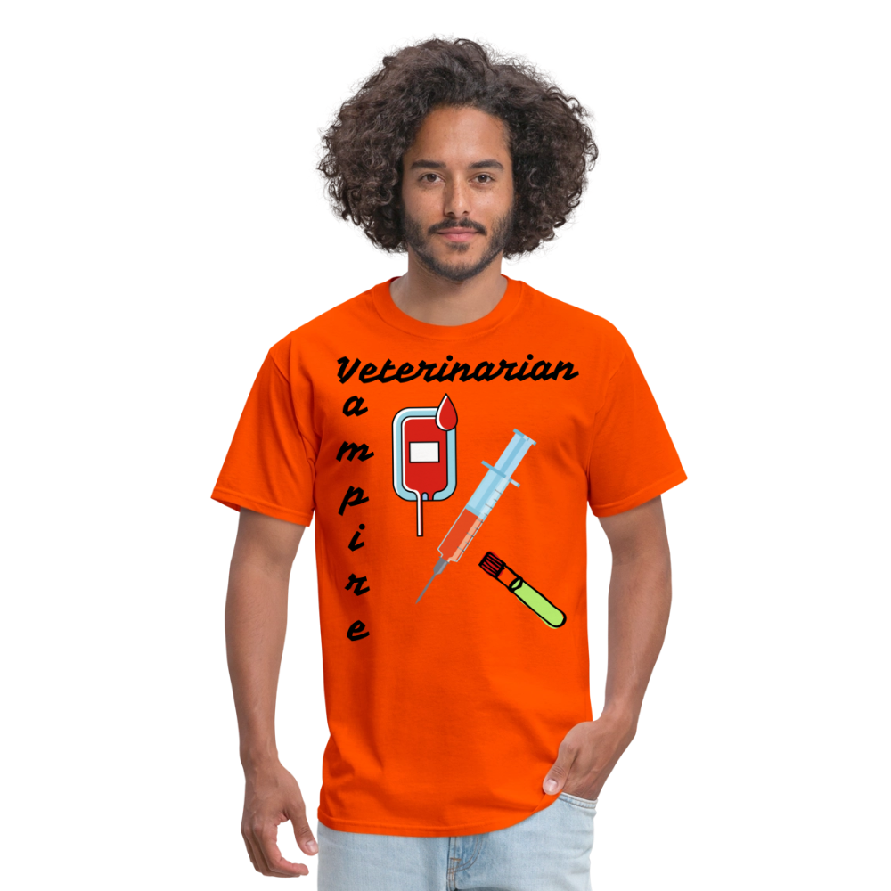 Veterinarian Vampire Unisex Classic T-Shirt - orange